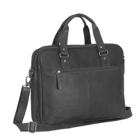Chesterfield Dylan Laptop Schoudertas 17" Black 2 Chesterfield Dylan Laptop Schoudertas 17" Black - Afbeelding 2