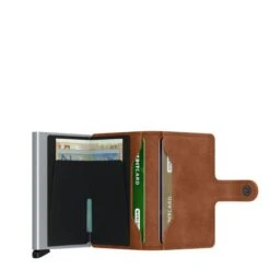 Secrid Mini Wallet Portemonnee Vintage Cognac Silver -Mode Tassenwinkel mwcogsil31
