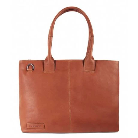 Plevier Antilla Dames Schoudertas 15.6" Cognac 2 Plevier Antilla Dames Schoudertas 15.6" Cognac - Afbeelding 2
