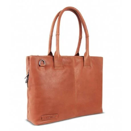 Plevier Antilla Dames Schoudertas 15.6" Cognac 3 Plevier Antilla Dames Schoudertas 15.6" Cognac - Afbeelding 3