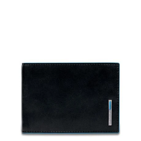 Piquadro Blue Square Men's Wallet With Flip Up With ID/Coin Pocket Black 2 Piquadro Blue Square Men's Wallet With Flip Up With ID/Coin Pocket Black - Afbeelding 2
