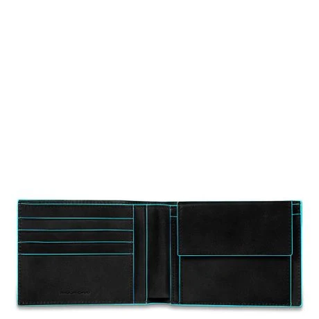 Piquadro Blue Square Men's Wallet With Coin Pocket Black 1 Piquadro Blue Square Men's Wallet With Coin Pocket Black