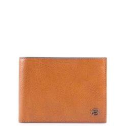 Piquadro Blue Square S Matte Men's Wallet With Coin Pocket Tobacco
