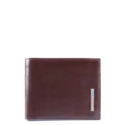 Piquadro Blue Square Men's Wallet With Flip Up/Coin Pocket Mahogany -Mode Tassenwinkel pu4518b2r mo dett2