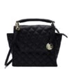 MOSZ Handtas Phoebe Quilted Black Shiny Light Gold