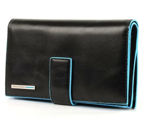 Piquadro Blue Square Women Wallet Black 1 Piquadro Blue Square Women Wallet Black