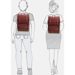 Enrico Benetti Santiago Rugtas L 17" Bordeaux Rood -Mode Tassenwinkel santiago 17 4