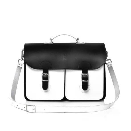 OldSchool Bags Schooltas Extra Large Zwart-Wit 1 OldSchool Bags Schooltas Extra Large Zwart-Wit