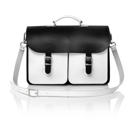 OldSchool Bags Schooltas Extra Large Zwart-Wit 2 OldSchool Bags Schooltas Extra Large Zwart-Wit - Afbeelding 2