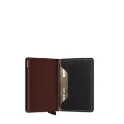Secrid Slim Wallet Portemonnee Saffiano Brown 8 Secrid Slim Wallet Portemonnee Saffiano Brown -Mode Tassenwinkel secrid slimwallet saffiano brown semi open