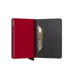 Secrid Mini Wallet Portemonnee Optical Black-Red -Mode Tassenwinkel secrid slimwallet optical black red semi open