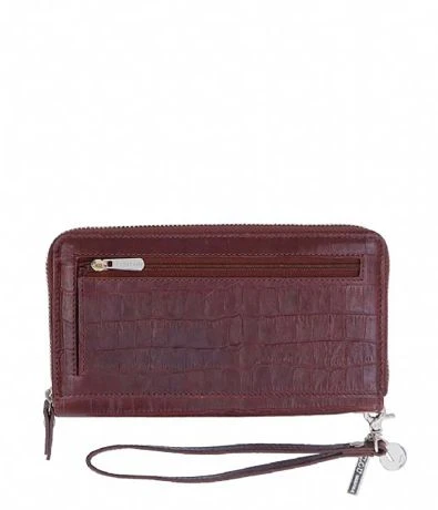 LouLou Essentiels SLB Classic Croc RFID Wallet Cacao 2 LouLou Essentiels SLB Classic Croc RFID Wallet Cacao - Afbeelding 2