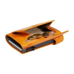 Tony Perotti Furbo Leren Pasjeshouder Met Kleingeldvak Oranje -Mode Tassenwinkel te 3700 or b2