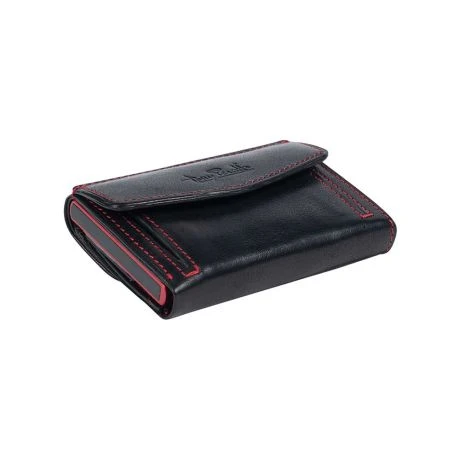 Tony Perotti Furbo Leren Pasjeshouder Met Kleingeldvak Rood / Zwart 3 Tony Perotti Furbo Leren Pasjeshouder Met Kleingeldvak Rood / Zwart - Afbeelding 3