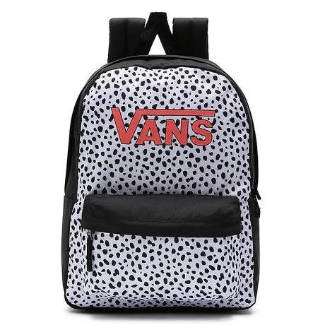 Vans Realm Kids Girls Rugzak Dalmatian Black / White 1 Vans Realm Kids Girls Rugzak Dalmatian Black / White