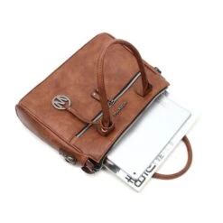 Wimona Bambina Schoudertas Cognac 11 Wimona Bambina Schoudertas Cognac -Mode Tassenwinkel wimona bambina cognac 6