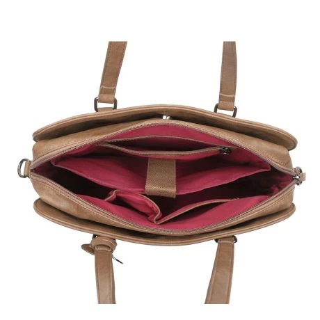 Wimona Carlotta Schoudertas 13.3" Taupe 4 Wimona Carlotta Schoudertas 13.3" Taupe - Afbeelding 4