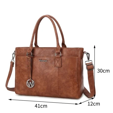 Wimona Carmina Schoudertas 13.3" Cognac 3 Wimona Carmina Schoudertas 13.3" Cognac - Afbeelding 3