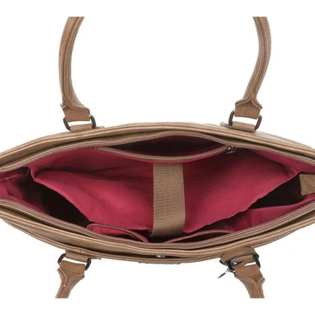 Wimona Carmina Schoudertas 13.3" Taupe 4 Wimona Carmina Schoudertas 13.3" Taupe - Afbeelding 4